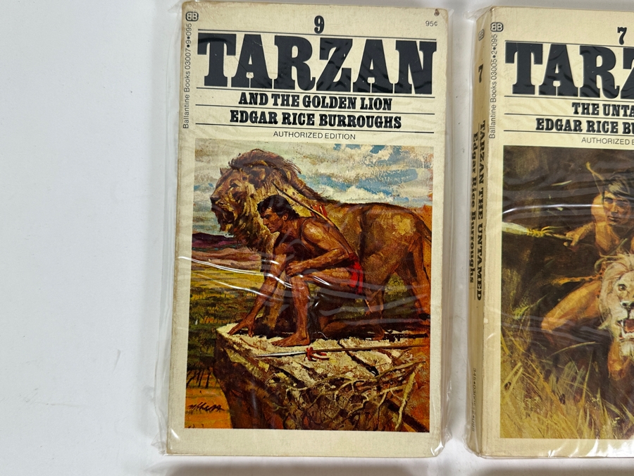 (6) Edgar Rice Burroughs Tarzan Paperback Books [Photo 2]