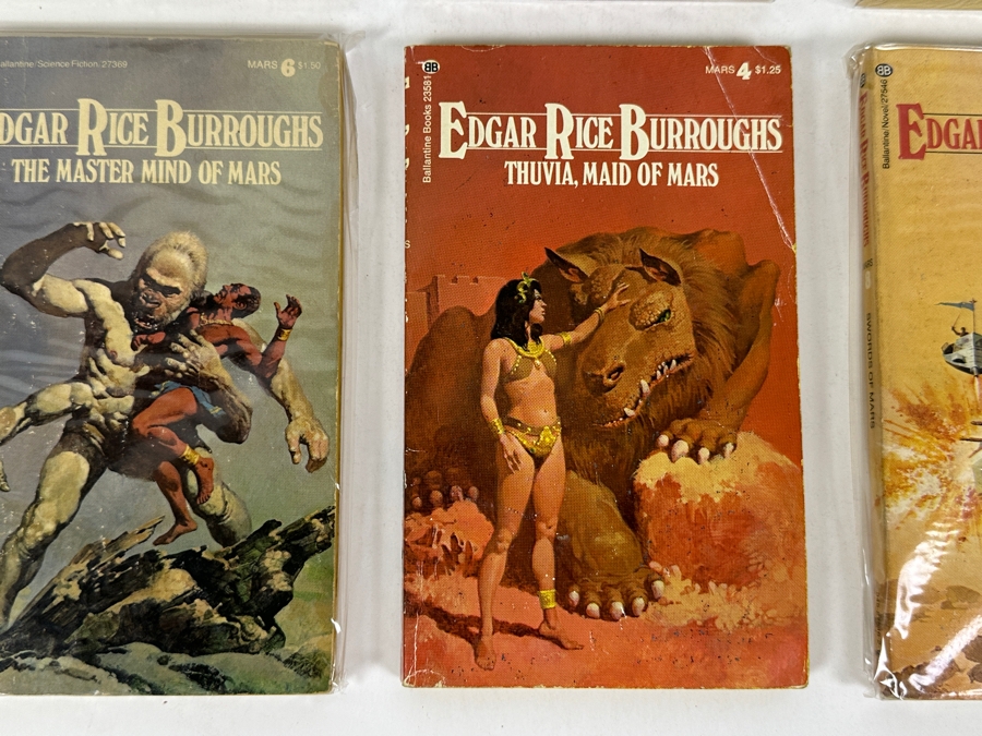 (6) Edgar Rice Burroughs Paperback Books Science Fiction Mars Series [Photo 6]