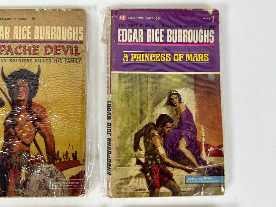 (6) Edgar Rice Burroughs Paperback Books Science Fiction Mars Series [Photo 12]