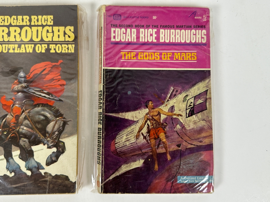 (6) Edgar Rice Burroughs Paperback Books Science Fiction Mars Series [Photo 15]