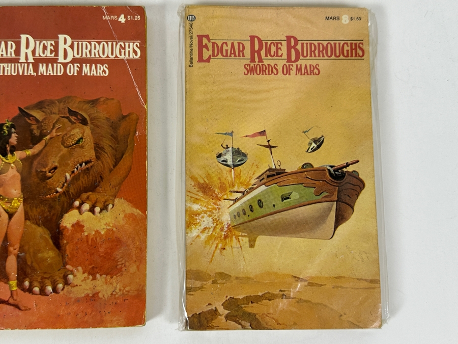 (6) Edgar Rice Burroughs Paperback Books Science Fiction Mars Series [Photo 7]
