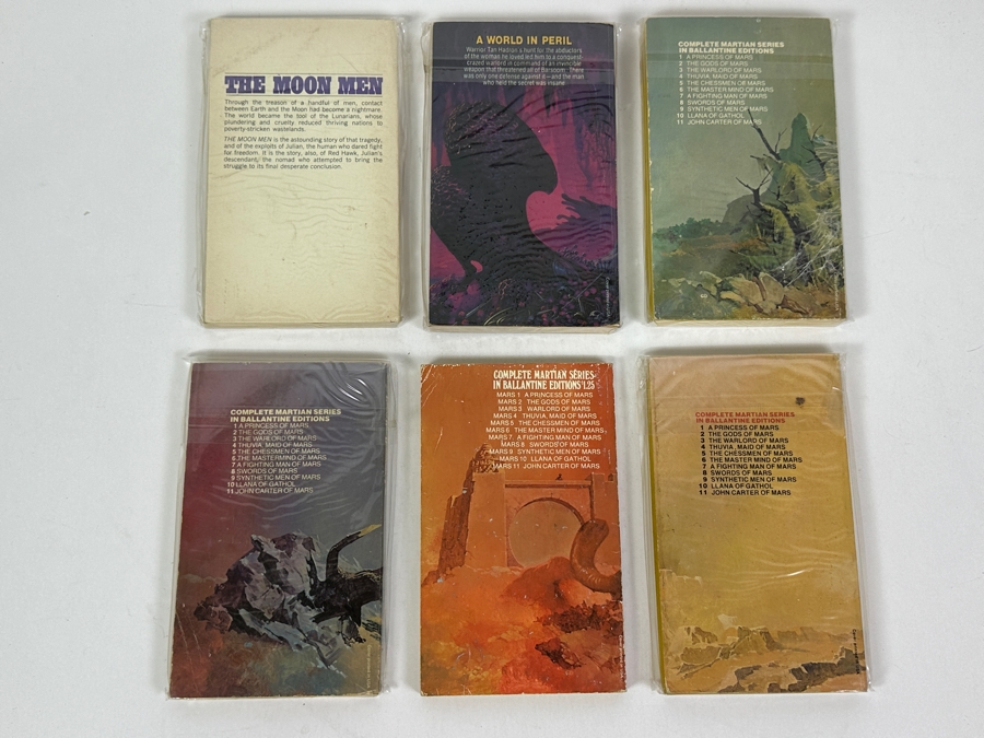(6) Edgar Rice Burroughs Paperback Books Science Fiction Mars Series [Photo 8]