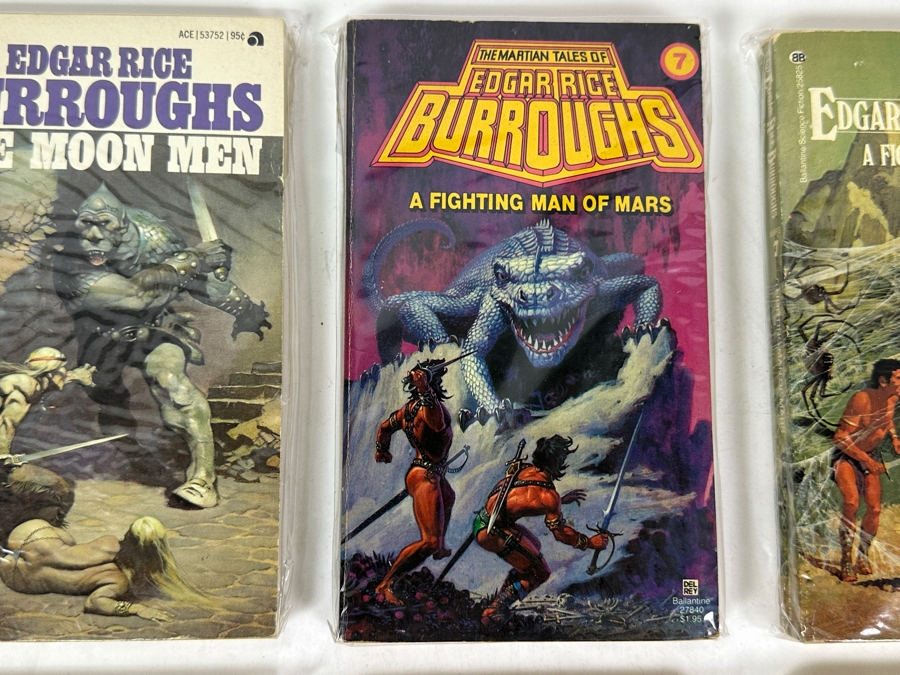 (6) Edgar Rice Burroughs Paperback Books Science Fiction Mars Series [Photo 3]