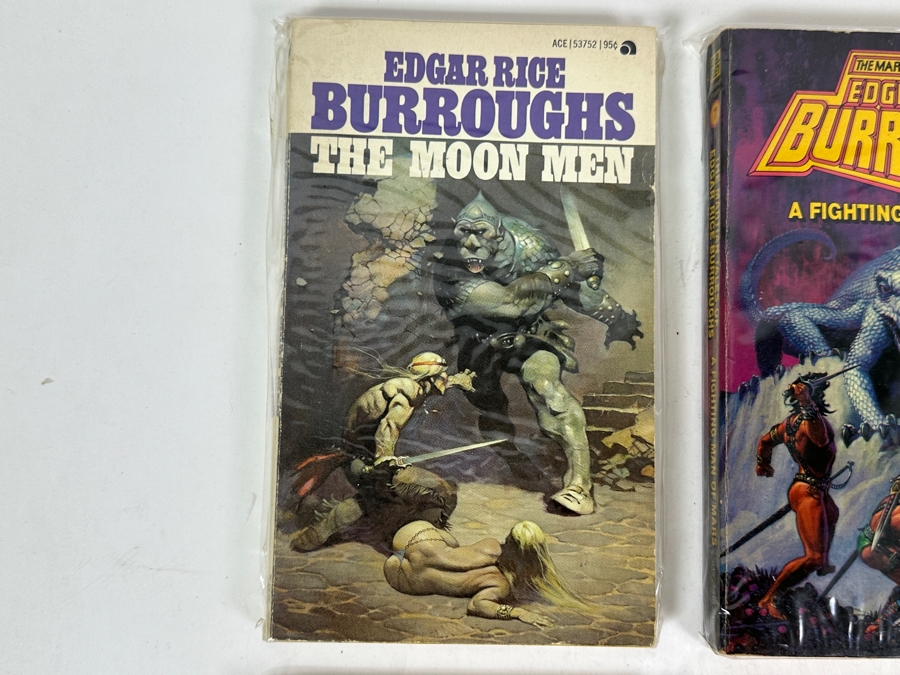 (6) Edgar Rice Burroughs Paperback Books Science Fiction Mars Series [Photo 2]