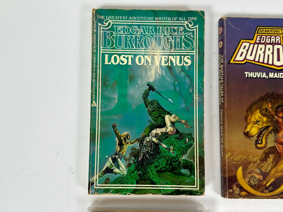(6) Edgar Rice Burroughs Paperback Books Science Fiction Mars Series, Tarzan & More [Photo 2]