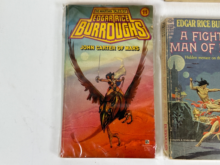 (6) Edgar Rice Burroughs Paperback Books Science Fiction Mars Series, Tarzan & More [Photo 5]