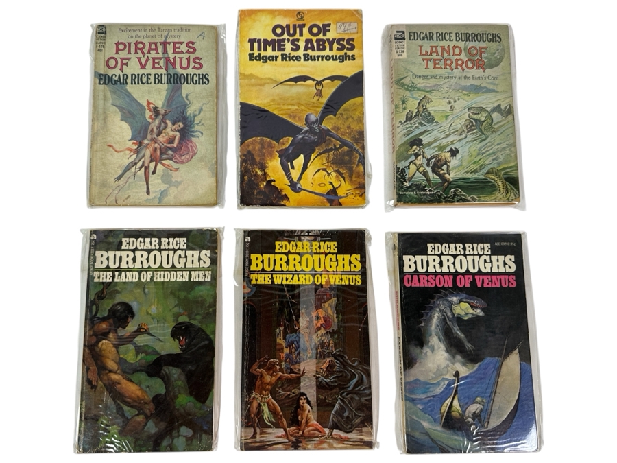 (6) Edgar Rice Burroughs Various Paperback Books