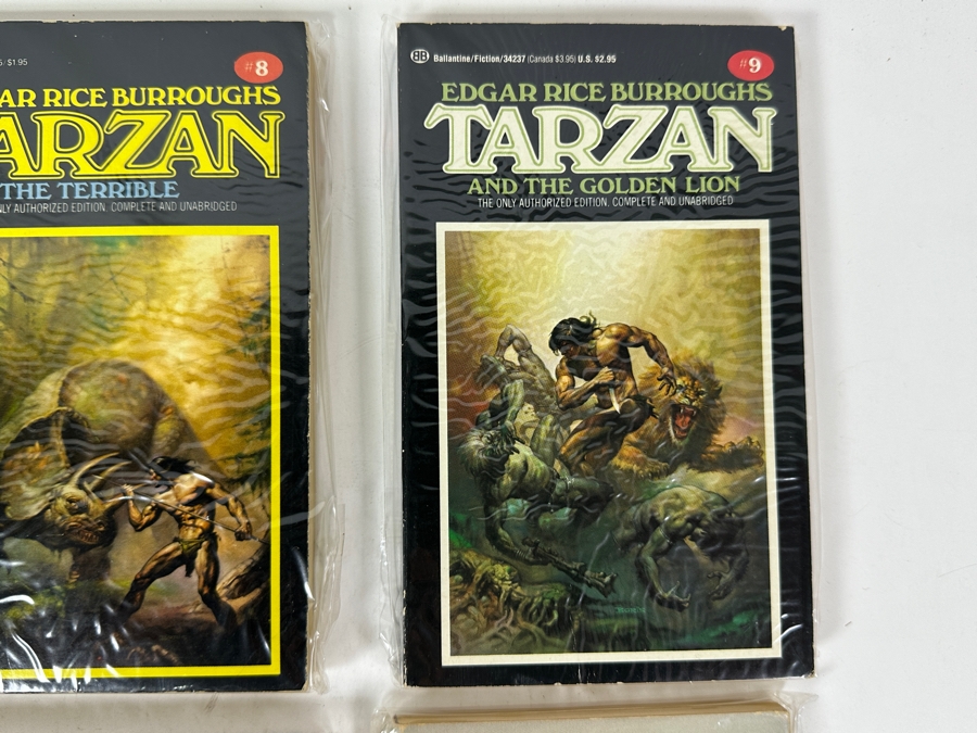 (6) Edgar Rice Burroughs Tarzan Paperback Books [Photo 4]