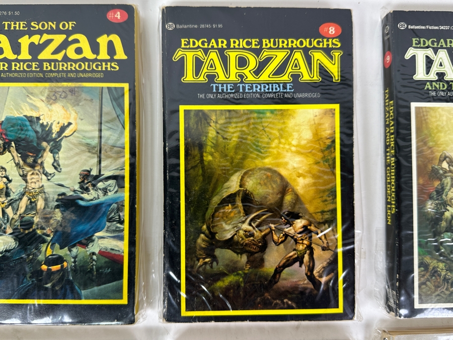 (6) Edgar Rice Burroughs Tarzan Paperback Books [Photo 3]