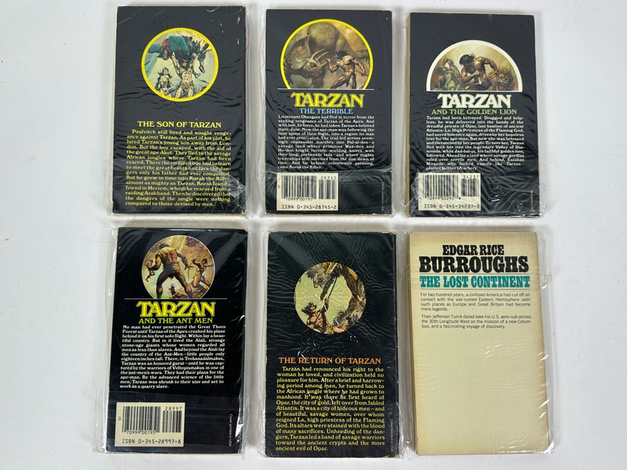 (6) Edgar Rice Burroughs Tarzan Paperback Books [Photo 8]