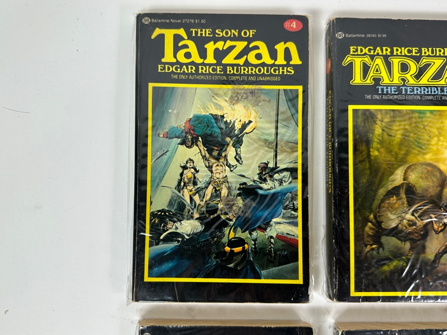 (6) Edgar Rice Burroughs Tarzan Paperback Books [Photo 2]