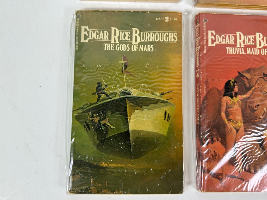 (6) Edgar Rice Burroughs Paperback Books Science Fiction Mars Series [Photo 5]