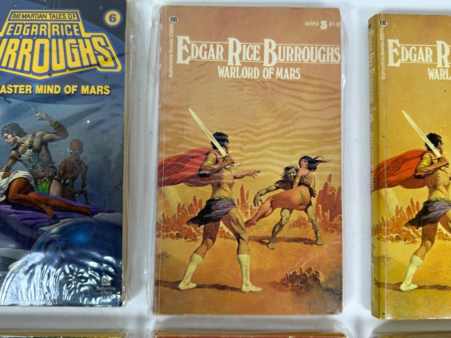 (6) Edgar Rice Burroughs Paperback Books Science Fiction Mars Series [Photo 3]