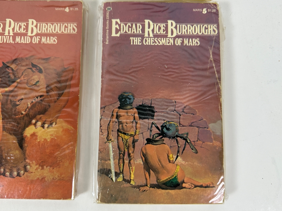 (6) Edgar Rice Burroughs Paperback Books Science Fiction Mars Series [Photo 7]