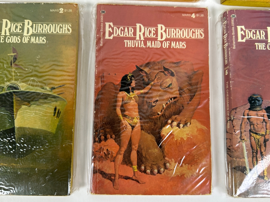 (6) Edgar Rice Burroughs Paperback Books Science Fiction Mars Series [Photo 6]