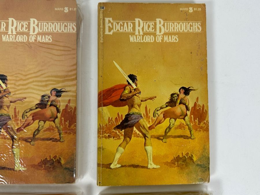 (6) Edgar Rice Burroughs Paperback Books Science Fiction Mars Series [Photo 4]