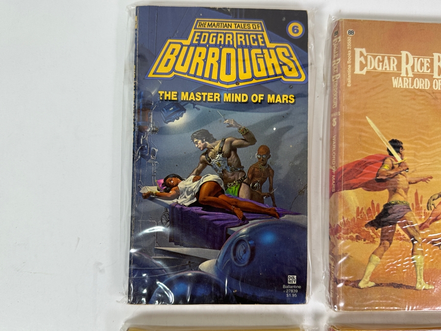 (6) Edgar Rice Burroughs Paperback Books Science Fiction Mars Series [Photo 2]