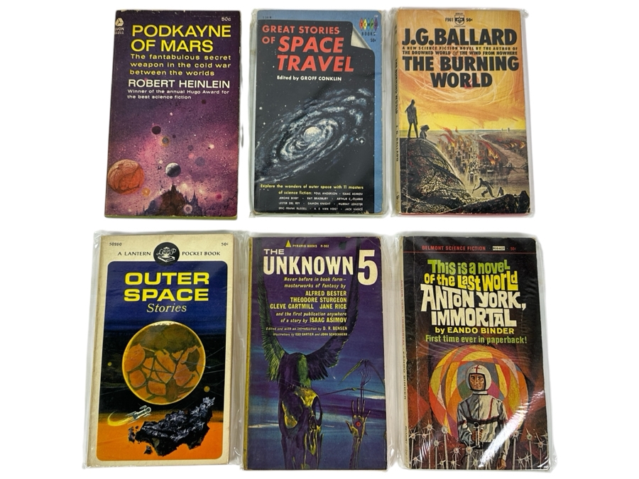 (6) Science Fiction Paperback Books