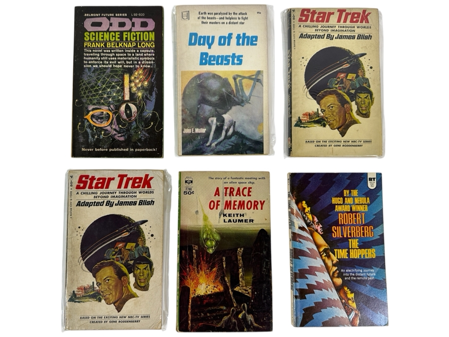 (6) Science Fiction Paperback Books