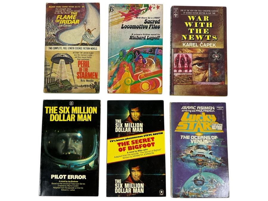 (6) Science Fiction Paperback Books