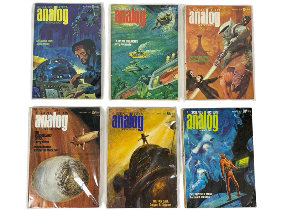 (6) Analog Science Fiction / Science Fact Magazines