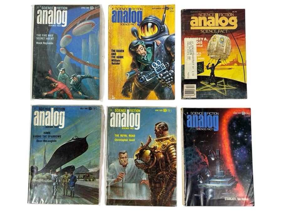 (6) Analog Science Fiction / Science Fact Magazines