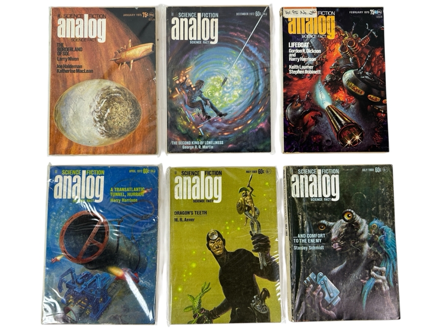 (6) Analog Science Fiction / Science Fact Magazines