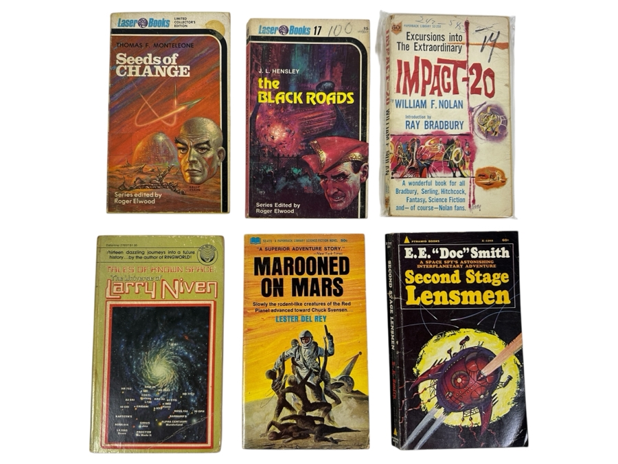 (6) Science Fiction Paperback Books