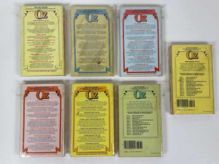 (7) L. Frank Baum Oz Paperback Books: Wizard Of Oz Books 7 - 13 [Photo 9]