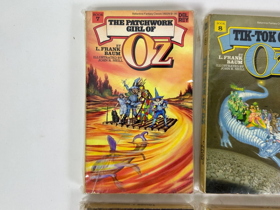 (7) L. Frank Baum Oz Paperback Books: Wizard Of Oz Books 7 - 13 [Photo 2]