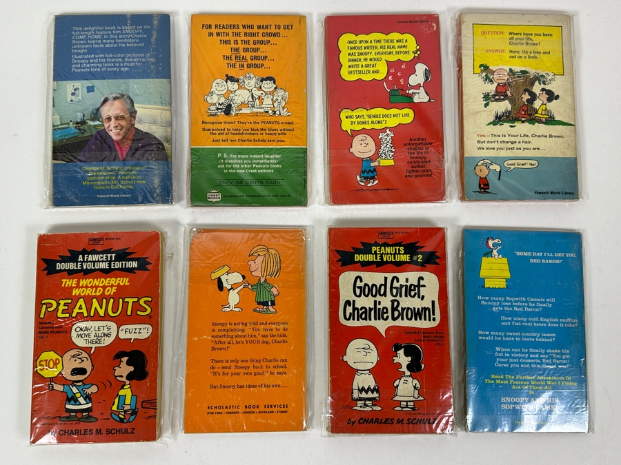 (8) Charles M. Schulz Peanuts Paperback Books Comics Featuring Charlie Brown And Snoopy [Photo 10]