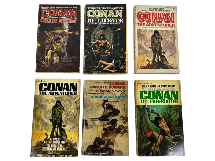 (6) Conan The Barbarian Paperback Novels