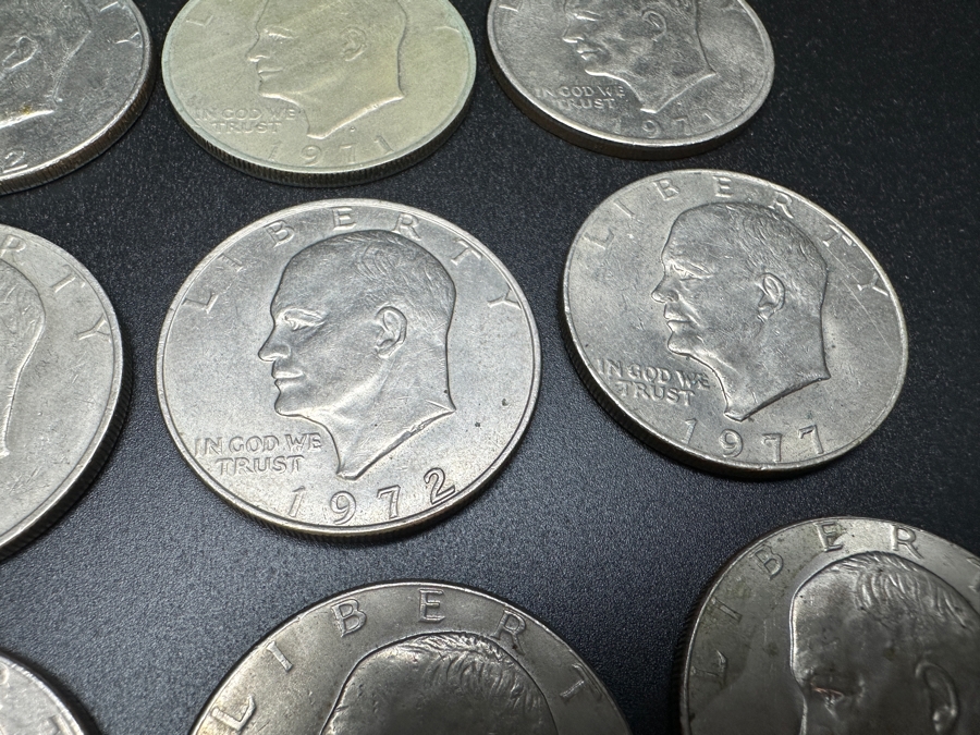 (12) Eisenhower Dollars Various Years [Photo 4]