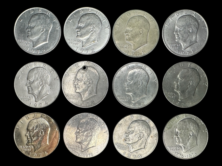 (12) Eisenhower Dollars Various Years