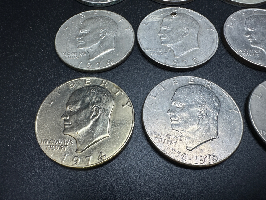 (12) Eisenhower Dollars Various Years [Photo 2]