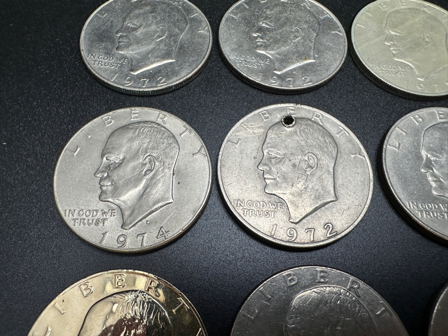 (12) Eisenhower Dollars Various Years [Photo 5]