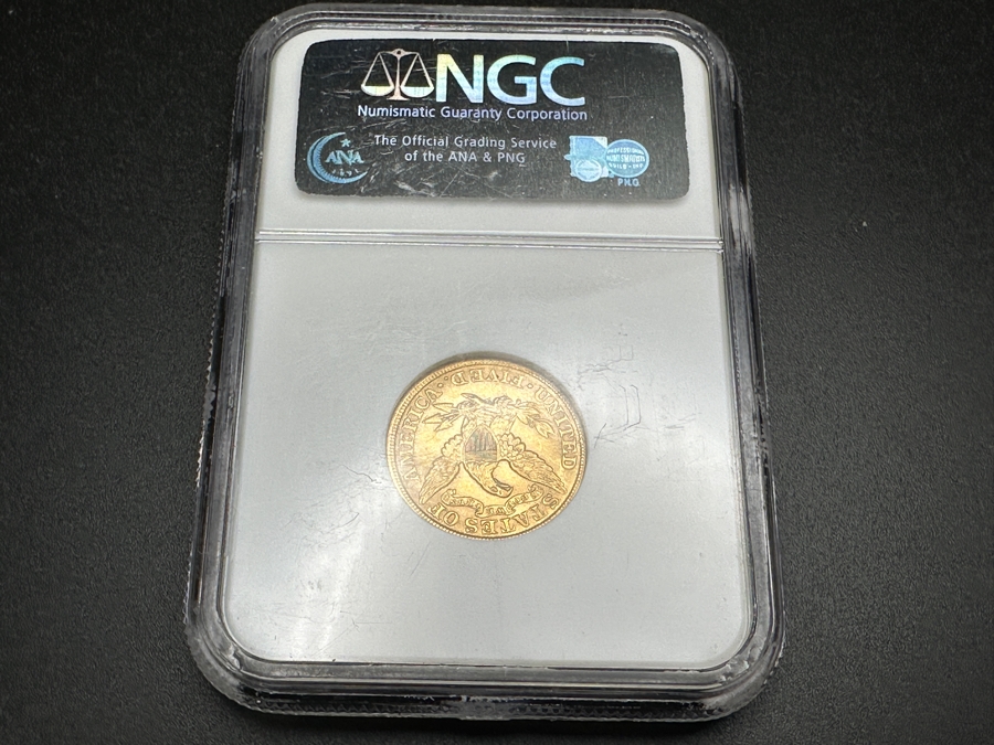Antique 1900 $5 Liberty Gold Half Eagle Coin NGC Graded MS 61 [Photo 4]