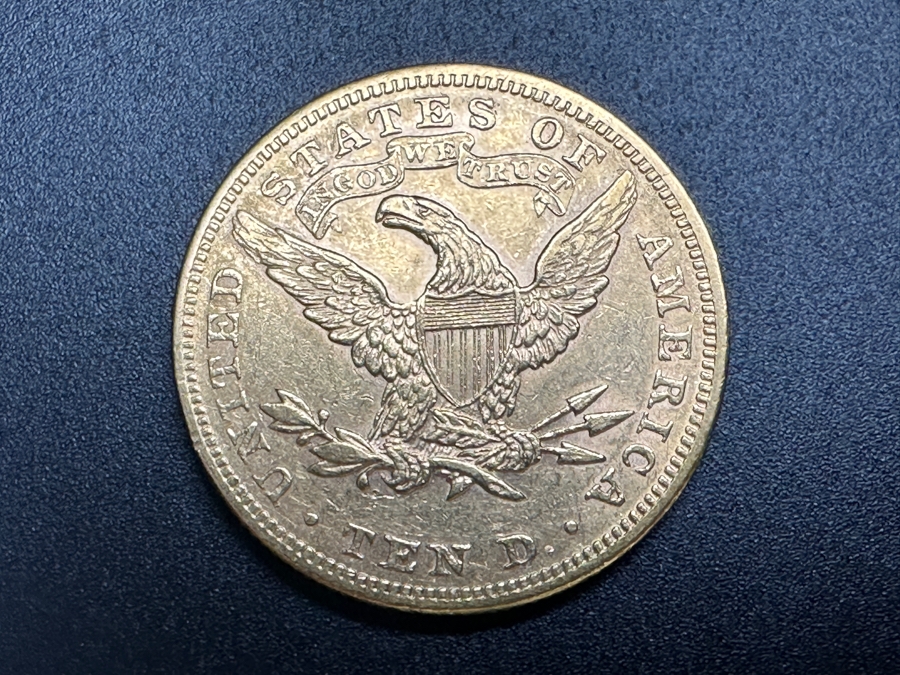 Antique 1895 $10 Liberty Gold Eagle Coin [Photo 4]