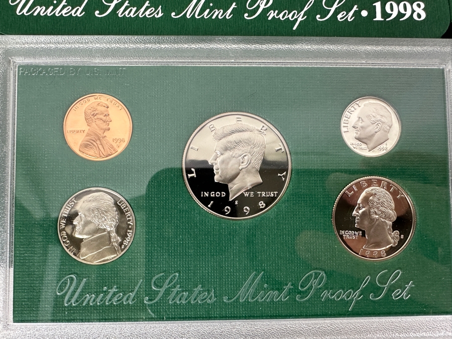 (4) United States Mint Proof Coin Sets From 1998 S Mint [Photo 2]