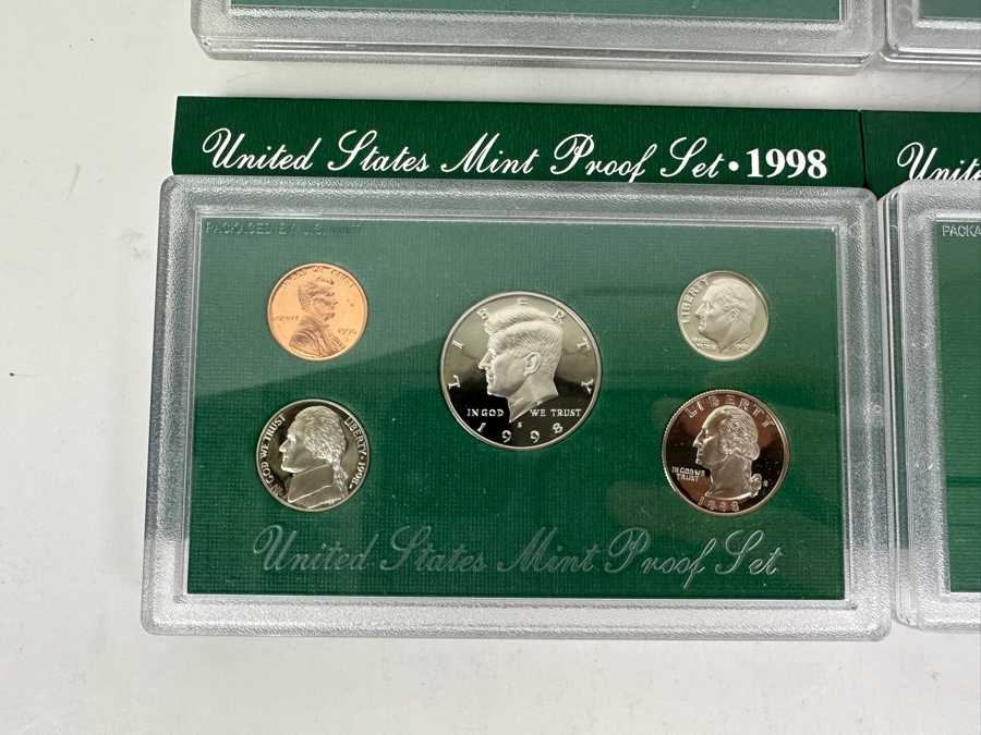 (4) United States Mint Proof Coin Sets From (3) 1998 S Mint And (1) 1997 S Mint [Photo 5]