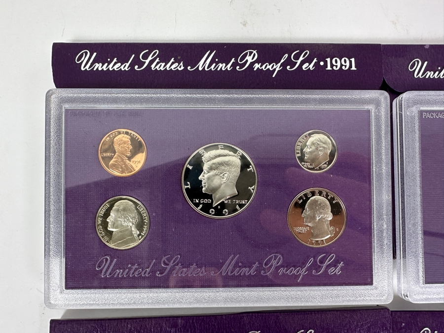 (4) United States Mint Proof Coin Sets From (1) 1991 S Mint And (3) 1992 S Mint [Photo 2]