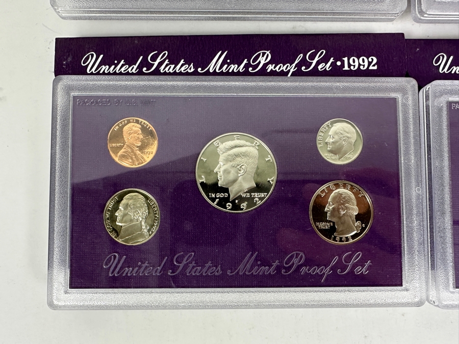 (4) United States Mint Proof Coin Sets From (1) 1991 S Mint And (3) 1992 S Mint [Photo 5]