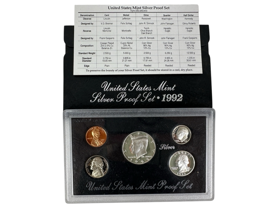 1992 United States Mint Silver Proof Coin Set