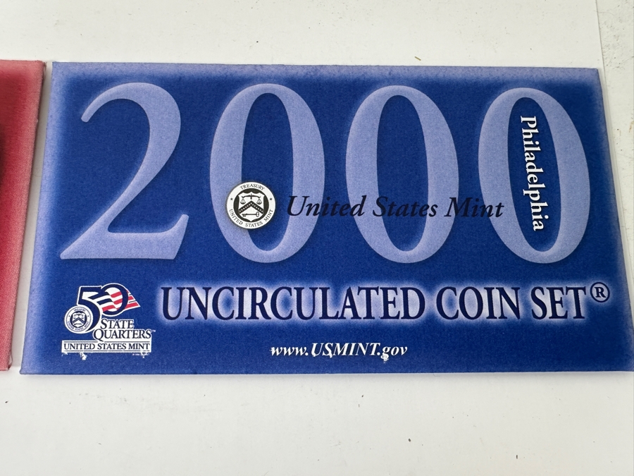 1999 United States Mint Uncirculated Coin Sets From Denver Mint And Philadelphia Mint And 2000 United States Mint Uncirculated Coin Sets From Denver Mint And Philadelphia Mint  [Photo 11]