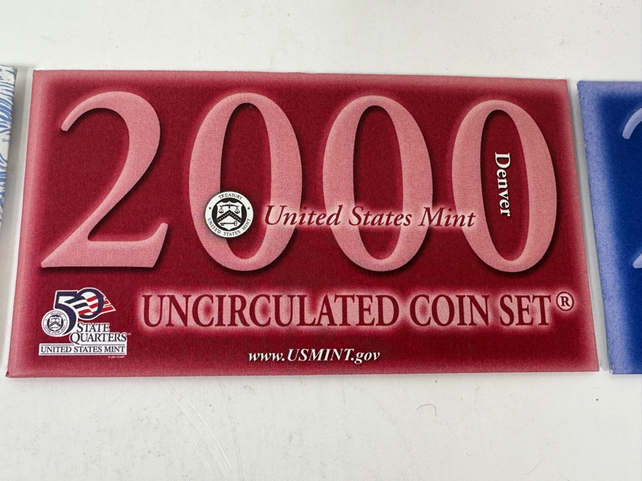 1999 United States Mint Uncirculated Coin Sets From Denver Mint And Philadelphia Mint And 2000 United States Mint Uncirculated Coin Sets From Denver Mint And Philadelphia Mint  [Photo 8]