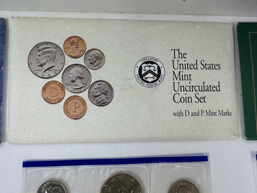 1990, 1991, 1992 & 1993 United States Mint Uncirculated Coin Sets With D And P Mint Marks [Photo 7]