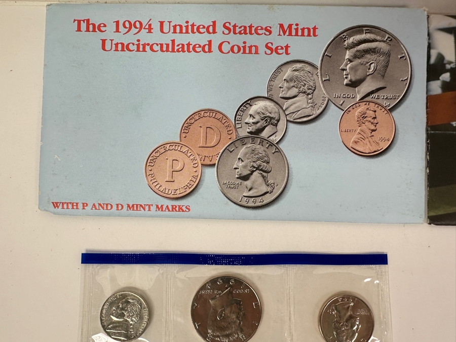 1994, 1995, 1996 & 1997 United States Mint Uncirculated Coin Sets With D And P Mint Marks	 [Photo 2]