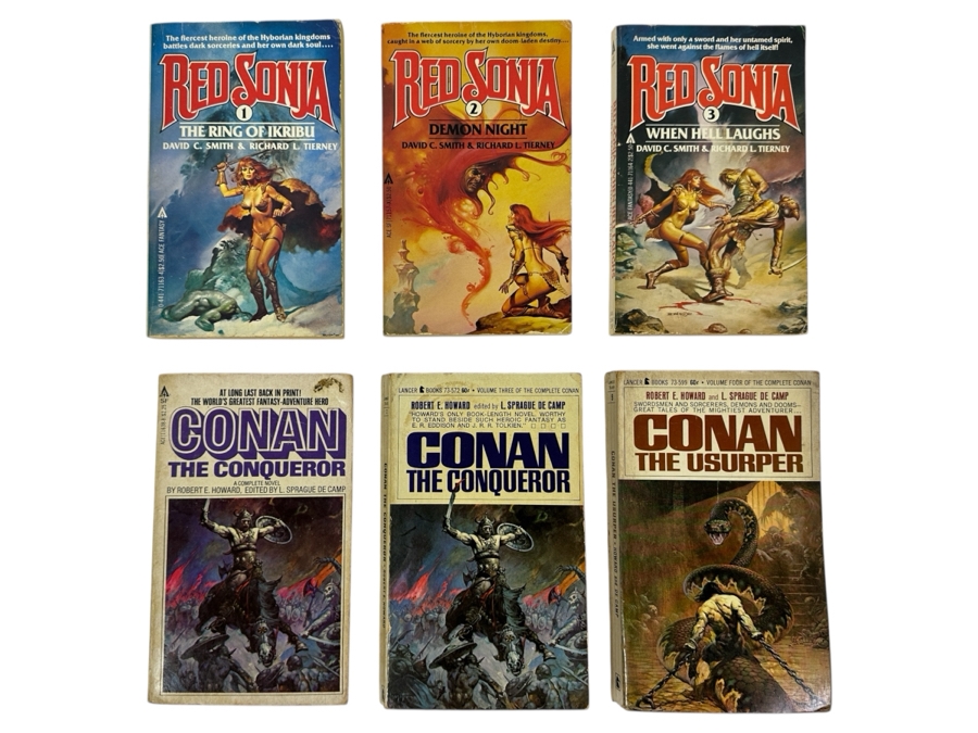 (6) Fantasy / Conan The Barbarian Paperback Books