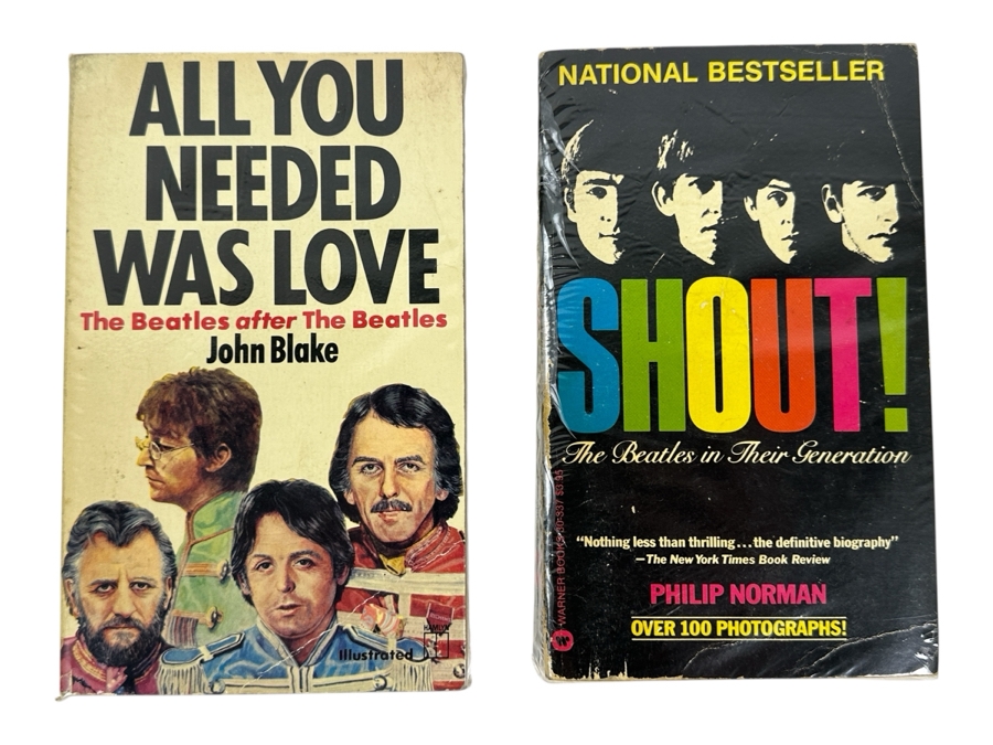 (2) Beatles Paperback Books: All You Needed Was Love The Beatles After The Beatles By John Blake And Shout! The Beatles In Their Generation By Philip Norman