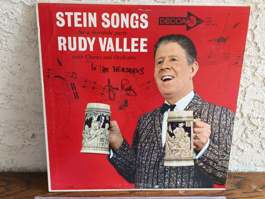 Rudy Vallee - Stein Songs - DL 4242 - SIGNED